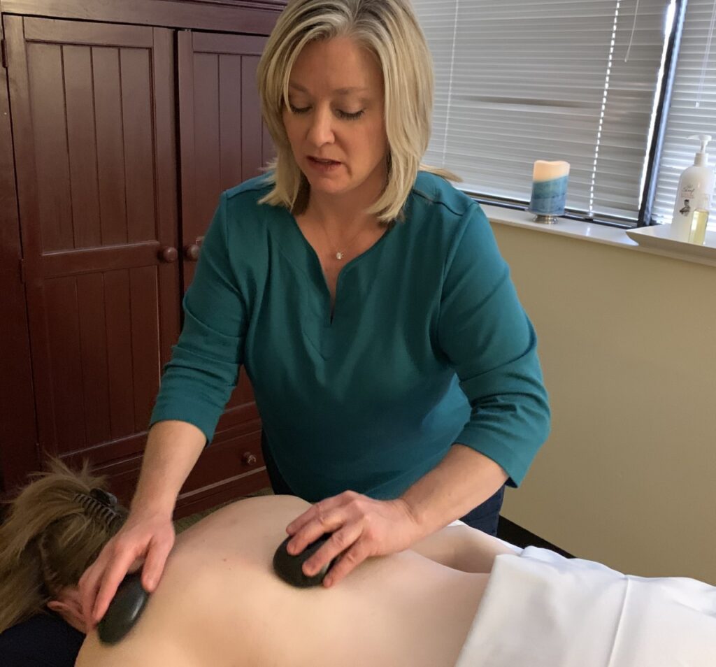 Hot stone massage by Nancy Saunders